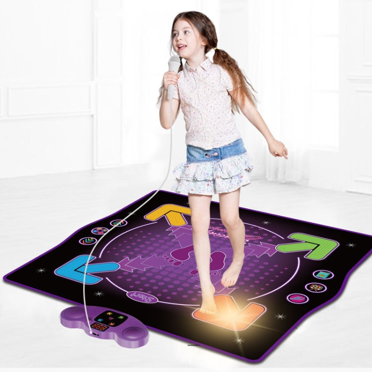 A colorful Bluetooth Electronic Dance Mat designed for children, featuring various buttons and lights for an interactive dance experience.